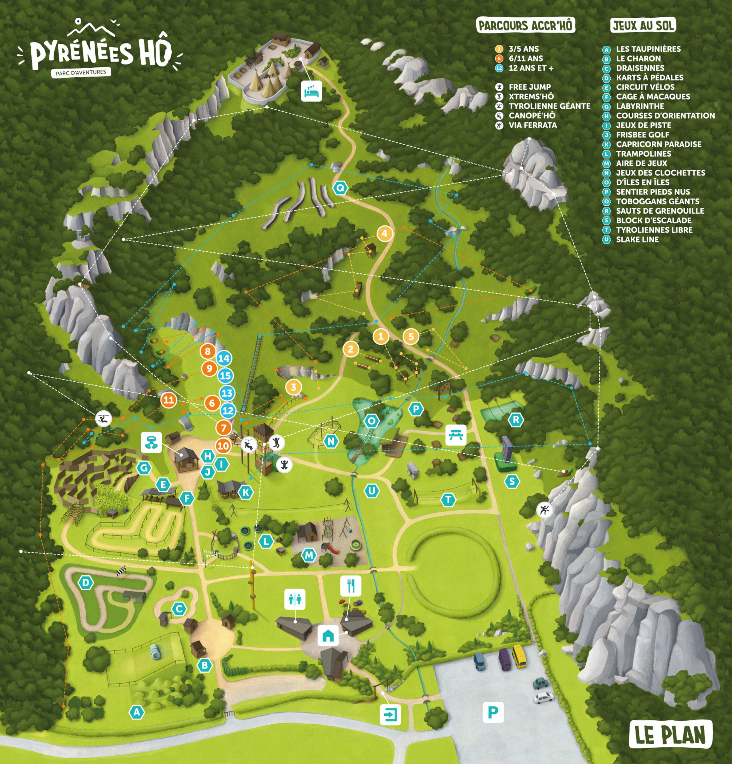 Plan du parc Pyrénées Hô